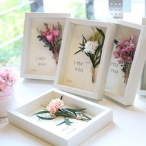 더봄 프리저브드플라워 레터링액자, 피치수국+행복이란걸알게해줘서고맙고사랑해요