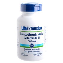 라이프익스텐션 판토테닉 애시드 500mg 베지테리안 캡슐, 100개입, 1개