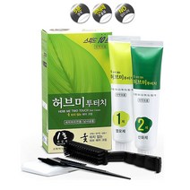 기린화장품 허브미 투터치 옻 타지 않는 허브 헤어크림 80g, 1호 흑갈색, 1개