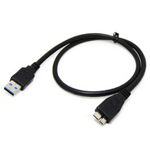 케이블마트 USB 3.0 Micro B 외장하드케이블 데이터 연결선 다양한 길이, 1개, 60cm