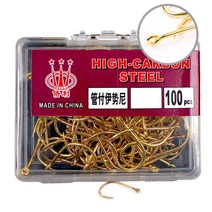 무한비투 대용량 낚시바늘 100개입 하이카본 바다 민물 3-12호, 100개