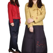 단아한의 여성 여자 겨울 개량한복 생활한복 설사랑초 저고리 실크 명절 법복