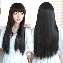 가발프랜즈 긴생머리 붙임머리 롱50cm 스트레이트 고열사 국산가발 붙임머리가발, 다크브라운, 1개