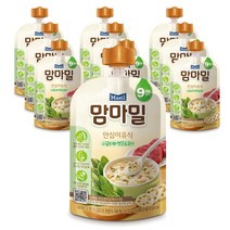 [매일유업] 맘마밀 안심이유식 6/9/12개월 20팩 혼합, 9개월/시금치연근소고기10팩+시금치연근소고기10팩