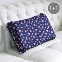 Areum 한아름 스칸디나 굴곡형 베개 (랜덤1+1), 스타(네이비)