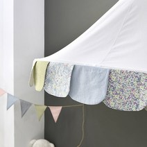 벨라이프 아이러브 반달 아이돔캐노피 아이방 공주 침대 캐노피 커튼, 화이트 믹스
