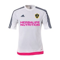 아디다스 LA갤럭시 에스트로 15 저지 SS(S98646) 화이트 네이비 핑크 커스텀 축구 유니폼