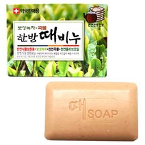 약국판매용 한방때비누 130g (천연식물성원료+보성녹차+천연곡물+천연올리브오일), 1개
