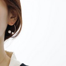 실버폭스 일리아 펄 실버 이어링 로즈골드 핑크골드 진주 귀걸이