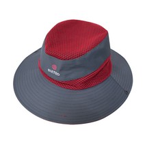 DKTREND 아웃도어 햇빛차단 메쉬 등산모자, 레드