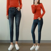 마이너스2인치 여성용 투버튼스키니팬츠