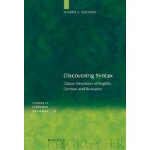 Discovering Syntax: Clause Structures of English German and Romance Hardcover, Mouton de Gruyter