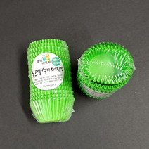 노르딕 28mm 색지 머핀컵 200장 유산지컵, 200매입, 그린