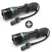 큐에스스포츠 CREE Q5 줌 LED 자전거라이트 전조등 1+1, 블랙, 1set