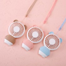 더반한 미니 팝 LED 휴대용 선풍기, 그린레빗, Mini Top LED Portable Fans