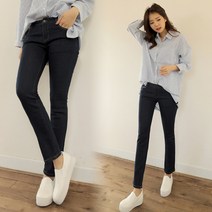 여성용 생지블루데님 팬츠