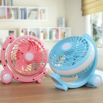 8인치 360도 회전 데스크 선풍기 (USB전원타입), 핑크