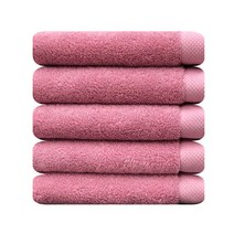 송월타월 호텔수건 40수 190g, 핑크, 5개