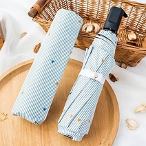 네츄럴데이 줄무늬 3단 우산.자외선 차단(수동) 3단우산