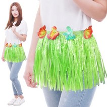 훌라스커트 하와이치마 장기자랑 체육대회 파티용품 그린, 단품