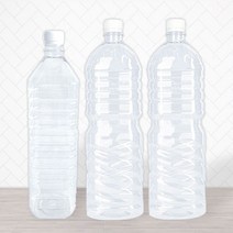 야다 사각생수용기 1.5L 1.8L(박스단위판매) 투명 페트병공병 생수빈병 패트병 일회용공병 펫트병, 125개