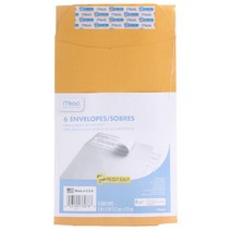 미드 헤비웨이트 브라운 크라프트 인벨로프 서류봉투, 6개입, 15.2x22.8cm