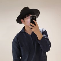 데로샵 SR 기본 지태중 남자 밀짚모자 페도라