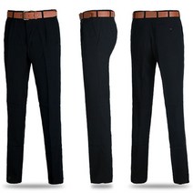 블로그뮤티 여름용 남자정장바지 쿨 써머 원턱 정장바지(블랙) 빅사이즈