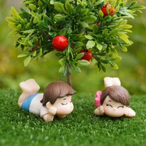 비오스 테라리움 만들기 재료 - 턱받친 커플 피규어 2P