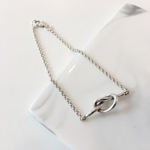 세컨드룸 실버 유화 매듭프레즐 팔찌 실버925