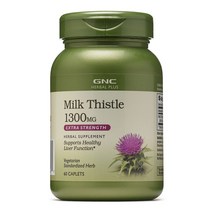 GNC 지엔시 밀크씨슬 Milk Thistle 1300mg, 0.2kg, 60 Capsules