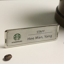 24k메탈도금명찰 금속 자석 명찰 보광산업, 실버프레임3구자석형, 1개