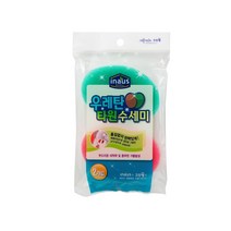 크린랲 우레탄 타원 수세미 2P, 1개, 2개입