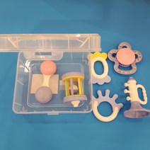 해피랜드 우리아기 첫 장난감!! 입에 넣어도 안전한 딸랑이셋트 +보관함 딸랑이, 남여공용