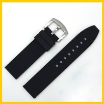민자 우레탄 블랙 시계줄 16mm ~ 28mm 젤리 러버 밴드