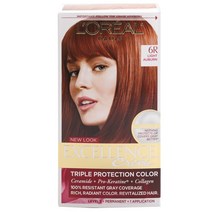 로레알파리 엑설런스 크림 트리플 프로텍션 컬러, 6R Light Auburn, 1개