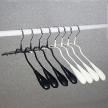 실리콘 코팅 옷걸이 옷가게 가정용 쇠고리옷걸이, 블랙 42cm 남성용, 1개