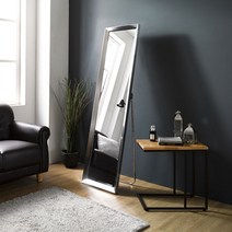 트라앵 미용실 옷가게 매장 현관 피팅 스탠드 전신거울 거치경, 크롬