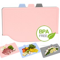 파스텔 인덱스도마 4P 세트(도마꽂이포함)