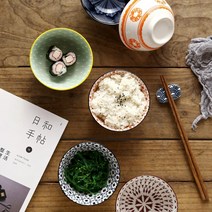 유샤이식기 일본풍 밥공기 식기 일본가정식 그릇, J10, 1개