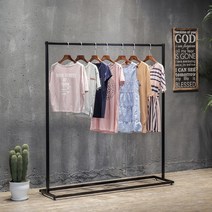 모던 행거 프레임 옷가게행거, 블랙150*40*130cm