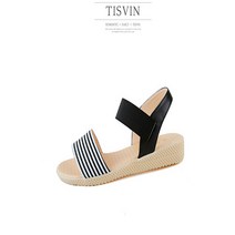 신스토어 스트라이프 밴딩 슬링백 샌들(2color)