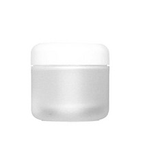 [화장품용기] 플-크림이중용기50ml(반투명+흰색캡) -, 1개, 반투명 크림용기-50ml