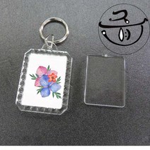 꽃누르미 직사각 아크릴열쇠고리 압화체험 재료패키지, 직사각 아크릴열쇠고리(체험패키지)