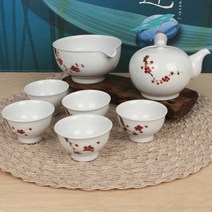 백자 매화5인다기세트