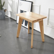 나무다움 고무나무 원목 스툴 인테리어의자 화분받침대, 내추럴