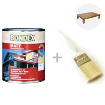 아이베란다 원목평상 실내 야외 마루용 원목벤치 침대 (중형), 오일스테인 750ml 레드우드 붓 50mm