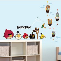 현대시트 케이알인터내셔날 하늘을 품은 아이방 자녀방 꾸미기 데코시트지, 20_APS-61001 앵그리버드의 모험