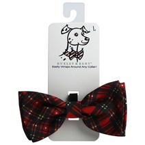 헉슬리앤켄트 스튜어트 플레이드 애견 보우 타이 L, Red, 1개