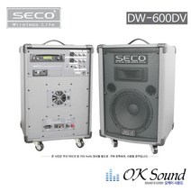 SECO DW-600DV 300W 충전식앰프 CD USB DVD 1채널 무선마이크 포함, 핀